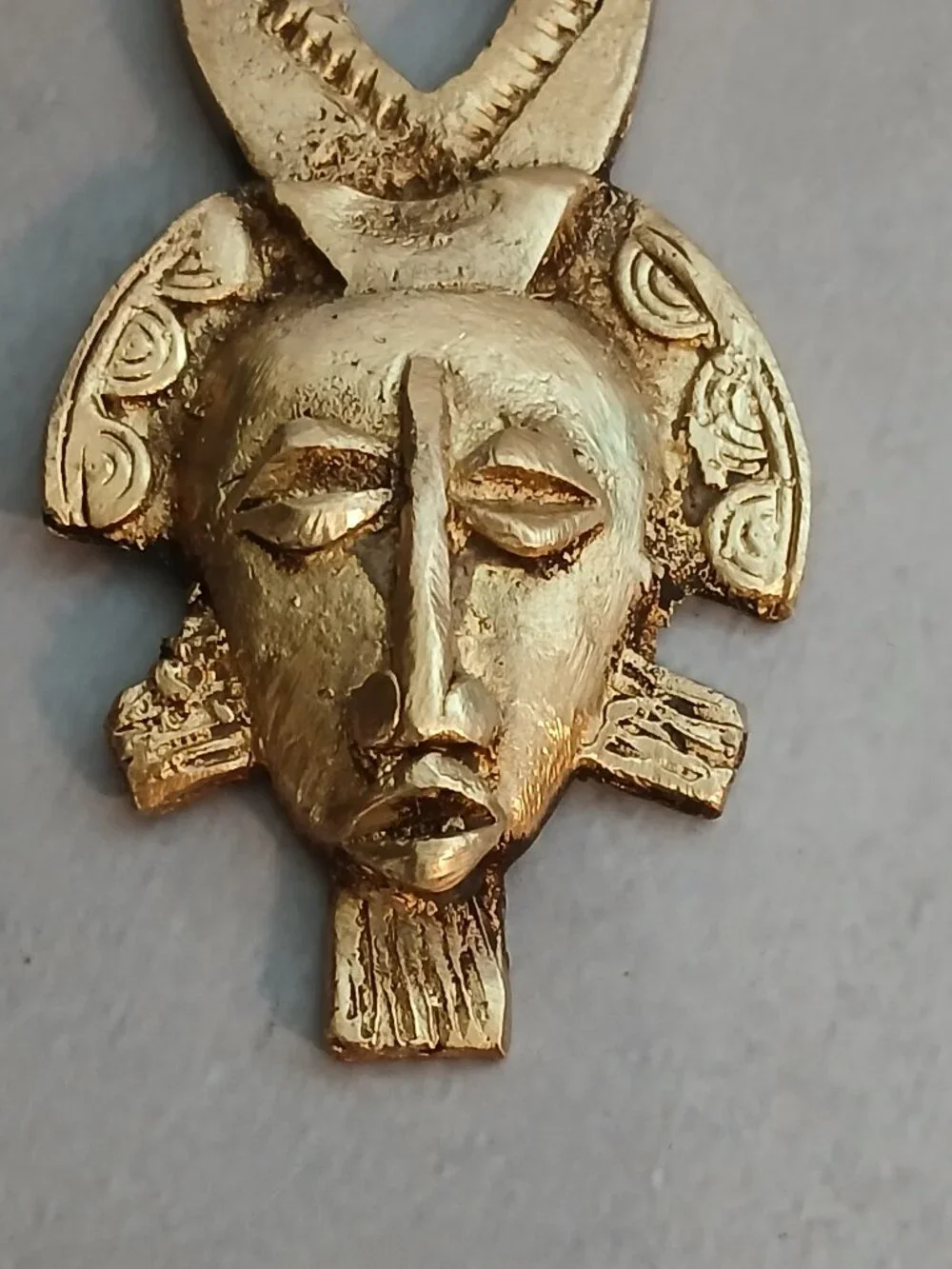 Hand Crafted Brass African Tribal Mask/Man God Face-Bottle Opener